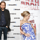 From left: Charlie Hunnam in 2020 (Photo: Cindy Ord/Getty Images for SiriusXM) and Kristen Bell and Russell Brand at the Forgetting Sarah Marshall premiere in 2008 (Photo: Kevin Winter/Getty Images)